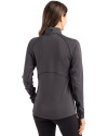 Los Angeles Rams Rivalries Cutter & Buck Peshastin Epic Versatility Recycled Fleece Womens Half Zip Black Heather Back Thumbnail Image