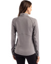 Los Angeles Rams Rivalries Cutter & Buck Peshastin Epic Versatility Recycled Fleece Womens Half Zip Elemental Grey Heather Back Thumbnail Image