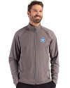 Tennessee Titans -  Cutter & Buck Adapt Recycled Soft Knit Stretch Mens Big & Tall Hybrid Full Zip Jacket Elemental Grey Front Thumbnail Image