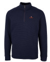 Illinois Fighting Illini Cutter & Buck Mens Coastal Half-Zip Liberty Navy Mannequin Thumbnail Image