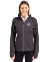 Tennessee Titans -  Cutter & Buck Mainsail Sweater-Knit Womens Full Zip Hooded Jacket Charcoal Heather Front Thumbnail Image
