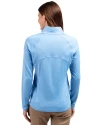 Tennessee Titans NFL Helmet -  Cutter & Buck Adapt Recycled Soft Knit Stretch Womens Half Zip Pullover Atlas Light Blue Back Thumbnail Image