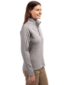 Tennessee Titans NFL Helmet -  Cutter & Buck Adapt Recycled Soft Knit Stretch Womens Half Zip Pullover Polished Medium Gray Side Thumbnail Image