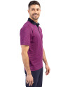 Tennessee Titans Mono -  Cutter & Buck Virtue Recycled Micro Stripe Featherlight Pique Mens Polo Gelato/Navy Blue Side Thumbnail Image