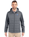 Tennessee Titans -  Cutter & Buck Evoke Epic Versatility Recycled Hybrid Softshell Mens Big & Tall Full Zip Hooded Jacket Elemental Grey Front Thumbnail Image