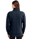Tennessee Titans Mono -  Cutter & Buck Roam Recycled Buttery-Soft Knit Womens Full Zip Jacket Navy Blue Back Thumbnail Image