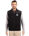 Tennessee Titans Mono -  Cutter & Buck Cascade Epic Comfort Recycled Sherpa Fleece Mens Big & Tall Full Zip Vest Black Front Thumbnail Image