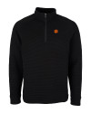 View image 1: Clemson Tigers Cutter & Buck Mens Coastal Half-Zip Black Mannequin