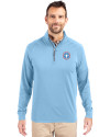 Tennessee Titans -  Cutter & Buck Adapt Recycled Soft Knit Stretch  Mens Quarter Zip Pullover Atlas Light Blue Front Thumbnail Image