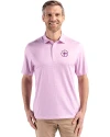 View image 7: Tennessee Titans Monochromatic Cutter & Buck Pike Recycled Diamond Dot Print Mens Polo Gelato Fuchsia Front