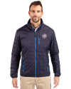 Tennessee Titans Americana -  Cutter & Buck Rainier Recycled Insulated Puffer Mens Full Zip Jacket Dark Navy Front Thumbnail Image