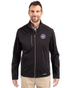 Tennessee Titans -  Cutter & Buck Evoke Recycled HoneycombFleece Mens Full Zip Jacket​ Black Front Thumbnail Image