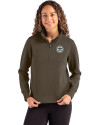 Tennessee Titans Mono -  Cutter & Buck Roam Recycled Buttery-Soft Knit Womens Quarter Zip Pullover Poplar Front Thumbnail Image