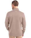Missouri Golf Assn Partner Shop Cutter & Buck Traverse Recycled Smooth Stretch Mens Quarter Zip Pullover Mushroom Back Thumbnail Image