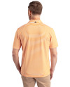 Missouri Golf Assn Partner Shop Cutter & Buck Virtue Recycled Stripe Featherlight Pique Mens Polo Orange Burst Back Thumbnail Image