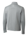 View image 2: Pitt Panthers Cutter & Buck Shaw Hybrid Half Zip Oxide/Tour Blue Mannequin Back