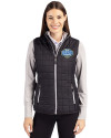 UCLA Bruins 2026 NCAA Women's Basketball National Champions Cutter & Buck Rainier Recycled Insulated Puffer Womens Full Zip Vest Black Front Thumbnail Image