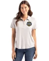 Michigan Wolverines 2026 NCAA Men's Basketball National Champions Cutter & Buck Coastline Recycled Double Peached Womens Polo CONCRETE Front Thumbnail Image