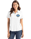 UCLA Bruins 2026 NCAA Women's Basketball National Champions Cutter & Buck Coastline Recycled Double Peached Womens Polo White Front Thumbnail Image