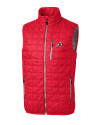 Utah Utes Cutter & Buck Rainier PrimaLoft® Mens Big and Tall Eco Insulated Full Zip Puffer Vest Red Mannequin Thumbnail Image