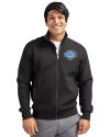 UCLA Bruins 2026 NCAA Women's Basketball National Champions Cutter & Buck Roam Recycled Buttery-Soft Knit Mens Big & Tall Full Zip Jacket Black Front Thumbnail Image