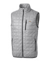 Los Angeles Chargers Cutter & Buck Rainier Recycled Insulated Puffer Mens Big & Tall Full Zip Vest Polished Medium Gray Mannequin Thumbnail Image