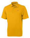 Los Angeles Chargers Cutter & Buck Virtue Recycled Featherlight Pique Mens Polo College Gold Mannequin Thumbnail Image