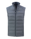 Los Angeles Chargers Cutter & Buck Evoke Recycled HoneycombFleece Mens Hybrid Full Zip Vest Elemental Grey Mannequin Thumbnail Image