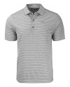 Los Angeles Chargers Cutter & Buck Forge Recycled Heather Stripe Four-Way Stretch Mens Big & Tall Polo Elemental Grey Heather Mannequin Thumbnail Image