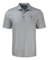 Los Angeles Chargers NFL Helmet Cutter & Buck Pike Recycled Shadow Check Print Mens Polo Polished Medium Gray Mannequin Thumbnail Image