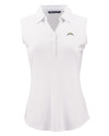 Los Angeles Chargers Cutter & Buck Forge Recycled Four-Way Stretch Womens Sleeveless Polo White Mannequin Thumbnail Image