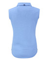 View image 4: Los Angeles Chargers NFL Helmet Cutter & Buck Forge Recycled Four-Way Stretch Womens Sleeveless Polo Dark Atlas Heather Mannequin Back