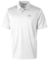 Los Angeles Chargers Cutter & Buck Prospect Epic Confidence Recycled Textured Stretch Mens Big & Tall Polo White Mannequin Thumbnail Image