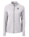 Los Angeles Chargers NFL Helmet Cutter & Buck Adapt Recycled Soft Knit Stretch Womens Heathered Full Zip Jacket Polished Heather Mannequin Thumbnail Image