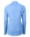 Los Angeles Chargers Cutter & Buck Adapt Recycled Soft Knit Stretch Womens Heathered Full Zip Jacket Atlas Heather Mannequin Back Thumbnail Image