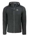 Los Angeles Chargers NFL Helmet Cutter & Buck Mainsail Sweater-Knit Mens Full Zip Hooded Jacket Charcoal Heather Mannequin Thumbnail Image
