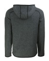 Los Angeles Chargers NFL Helmet Cutter & Buck Mainsail Sweater-Knit Mens Full Zip Hooded Jacket Charcoal Heather Mannequin Back Thumbnail Image