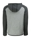 Los Angeles Chargers NFL Helmet Cutter & Buck Mainsail Sweater-Knit Mens Full Zip Hooded Jacket Polished Heather/Charcoal Heather Mannequin Back Thumbnail Image