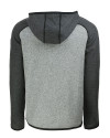 Los Angeles Chargers Cutter & Buck Mainsail Sweater-Knit Mens Full Zip Hooded Jacket Polished Heather/Charcoal Heather Mannequin Back Thumbnail Image