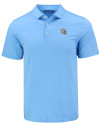 Los Angeles Chargers NFL Helmet Cutter & Buck Coastline Recycled Double Peached Mens Polo Atlas Light Blue Mannequin Thumbnail Image