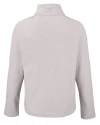 Los Angeles Chargers Cutter & Buck Hunts Point Recycled Fleece Womens Hybrid Snap Placket Pullover Polished Medium Gray Mannequin Back Thumbnail Image