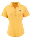 Los Angeles Chargers NFL Helmet Cutter & Buck Forge Recycled Four-Way Stretch Womens Polo College Gold Heather Mannequin Thumbnail Image