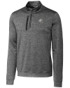 Los Angeles Chargers NFL Helmet Cutter & Buck Stealth Heathered Mens Quarter Zip Elemental Grey Mannequin Thumbnail Image