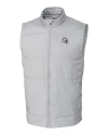 Los Angeles Chargers NFL Helmet Cutter & Buck Stealth Recycled Hybrid Quilted Mens Big & Tall Windbreaker Vest Polished Medium Gray Mannequin Thumbnail Image