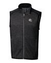 Los Angeles Chargers NFL Helmet Cutter & Buck Mainsail Sweater-Knit Mens Full Zip Vest Charcoal Heather Mannequin Thumbnail Image