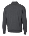 Los Angeles Chargers Cutter & Buck Saturday Cotton Blend Mens Big and Tall  Mock Pullover Sweatshirt Charcoal Heather Mannequin Back Thumbnail Image