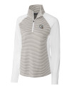Los Angeles Chargers NFL Helmet Cutter & Buck Forge Tonal Stripe Stretch Half Zip Womens Top White/Polished Mannequin Thumbnail Image