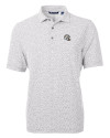 Los Angeles Chargers NFL Helmet Cutter & Buck Virtue Recycled Botanical Print Featherlight Pique Mens  Polo Polished Medium Gray Mannequin Thumbnail Image