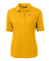 Los Angeles Chargers Cutter & Buck Virtue Recycled Featherlight Pique Womens Polo College Gold Mannequin Thumbnail Image