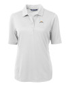 Los Angeles Chargers Cutter & Buck Virtue Recycled Featherlight Pique Womens Polo White Mannequin Thumbnail Image